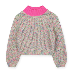 Billieblush Girls Chunky Knit Sweater ~ Multi