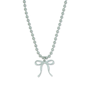 Milk x Soda Nora Ribbon Necklace ~ Silver