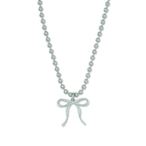 Milk x Soda Nora Ribbon Necklace ~ Silver