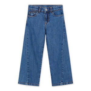 Mayoral Girls Lightweight Wide Leg Jeans 7-12 ~ Dark Wash