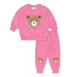 Huxbaby Furry Huxbear Sweatshirt & Sweatpants Set ~ Strawberry