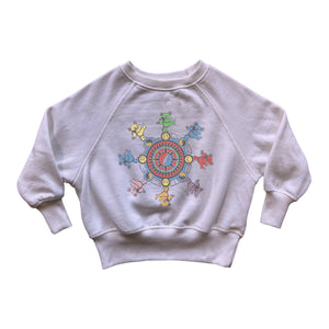 Rowdy Sprout Baby Grateful Dead Circle Bears Raglan Sweatshirt ~ Preppy Pink