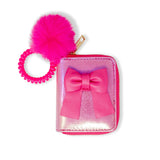 Tiny Treats Shiny Jumbo Bow Spiral Strap Wallet