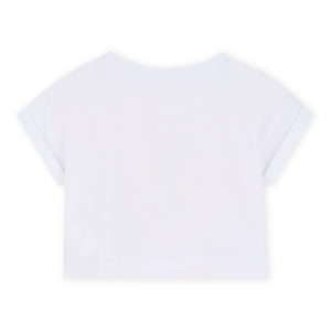 Billieblush Surf Graphic Boxy Cropped s/s T-shirt ~ White