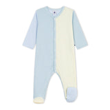 Petit Bateau Front Snap Color Block Striped Footie ~ Multi