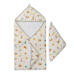 Loulou Lollipop Hooded Towel Set ~ French Breakfast