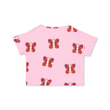 Wynken Baby Mini Bon Bon Butterfly Print Tee & Shorts set ~ Candy