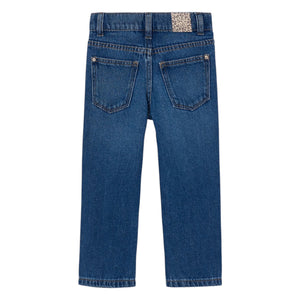 Mayoral Girls Crystal Embellished Denim Pants ~ Medium Wash