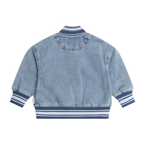 Huxbaby Varsity Denim Bomber Jacket