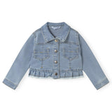 Mayoral Girls Denim Jacket ~ Light Wash