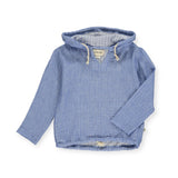 Me & Henry Baby St. Ives Gauze Hooded Top ~ Blue