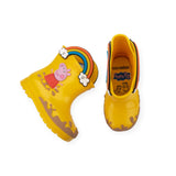 Mini Melissa x Peppa Pig Rainboots ~ Peppa/Yellow Rainbow