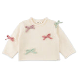 Oh Baby! Multi Bow Roll Edge Sweater & Olivia Corduroy Pants Set ~ Cream/Rose