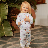 Molo Baby Disc Sweatshirt & Simeon Sweatpants Set ~ Funny Macarons
