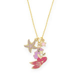 Sadie's Moon Fun in the Sun Necklace ~ Starfish, Mermaid & Star