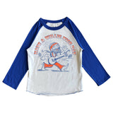 Rowdy Sprout Willie Nelson Have a Nice Day l/s Raglan Tee ~ Vintage White/Blue