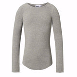 Molo Rochelle Ribbed l/s Top ~ Grey Melange
