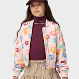 Molo Hedia Bomber Jacket ~ Colourful Hearts
