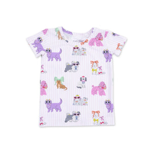 Angel Dear s/s Top & Shorts Pj Set ~ Fancy Dogs