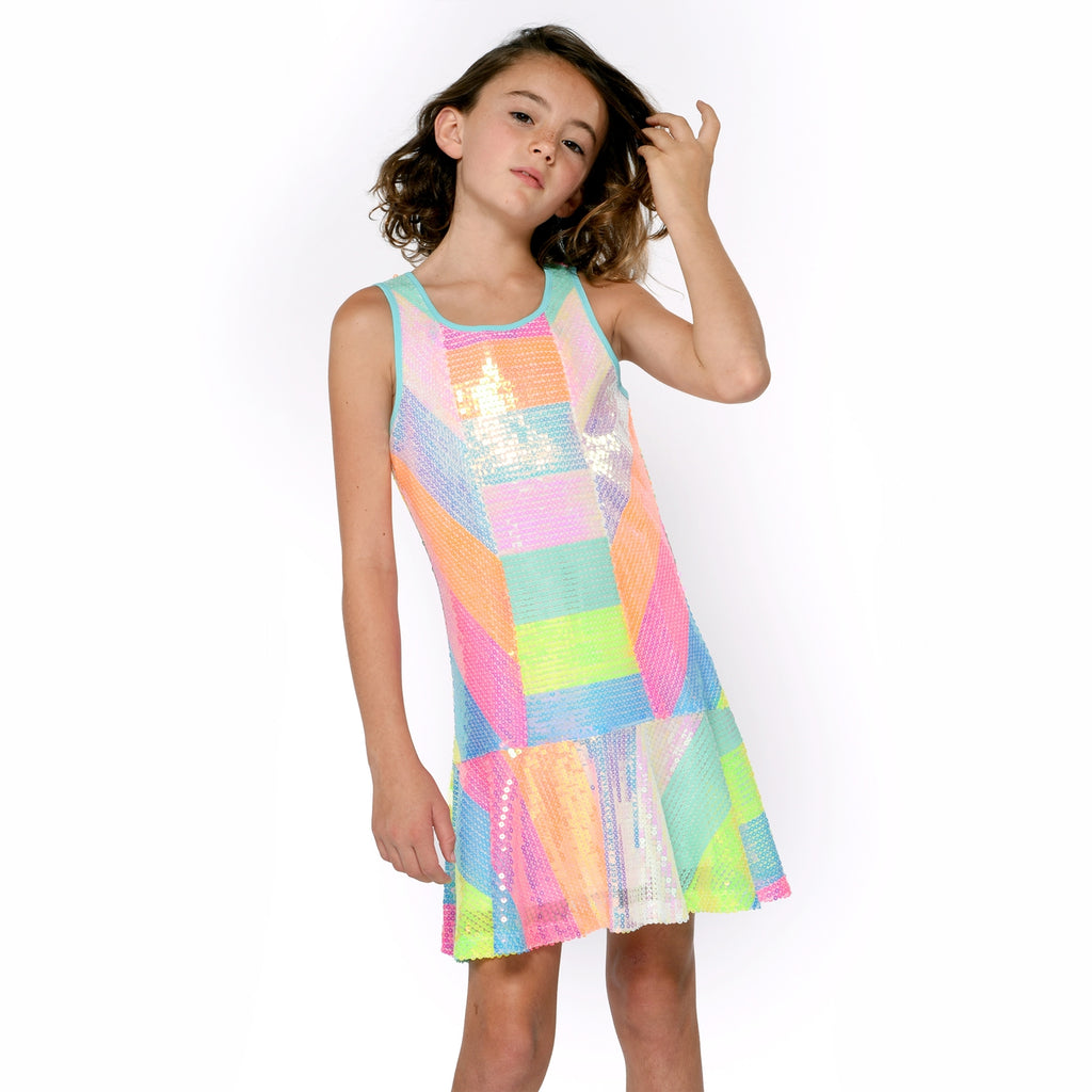 hannah banana sequin dress Hannah Banana Girls 7-16 Allover Sequin Star Dress