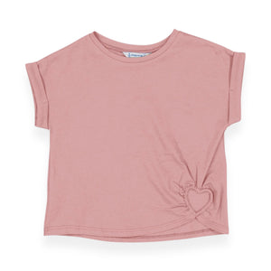 Mayoral Girls s/s Heart Shirt ~ Rose