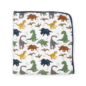 Little Unicorn Cotton Muslin Quilt ~ Dino Friends
