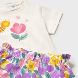 Mayoral Baby Girl Two Tops & Shorts 3pc Set ~ Lilac