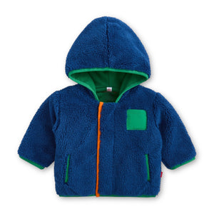 Magnetic Me Sherpa Jacket w/ Piping ~ Hudson Bay Blue/Green