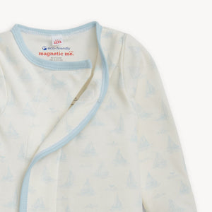 Magnetic Me Cotton Gown & Hat Set ~ Tiny Tides Blue