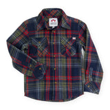 Appaman Boys Flannel Shirt ~ Navy/Cranberry Plaid