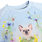 Molo Baby Disc Sweatshirt & Simeon Sweatpants Set ~ Meadow Kitten/Little Bows