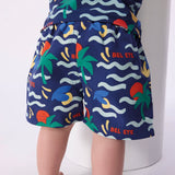Petit Bateau Baby Bel Ete Print Swim Trunks ~ Navy Multi
