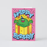 Wrap Happy Birthday Guy in Present Card