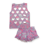 MIA New York Hachi Hearts Tank & Shorts Set ~ Swirl