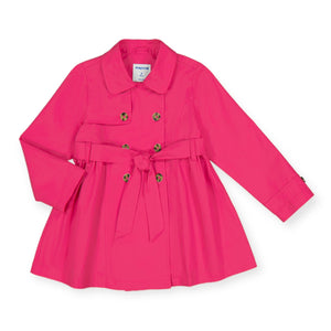Mayoral Girls Belted Raincoat ~  Fuchsia