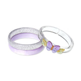Lilies & Roses Lilac Shimmer Butterflies Bracelet Set