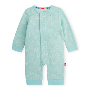 Magnetic Me Waffle Romper ~ Blue Polaris