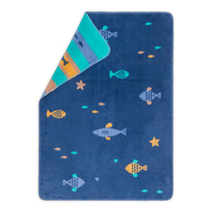 David Fussenegger Mila Baby Blanket ~ School of Fish