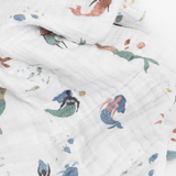 Little Unicorn Cotton Muslin Quilt ~ Mermaids