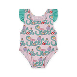 Stella McCartney Baby Girl Stella Lettering Swimsuit ~ Pink Multi