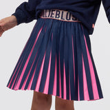 Billieblush Sequin Unicorn l/s Tee & Pleated Skirt w/ Neon Highlight Set 7-12 ~ Indigo