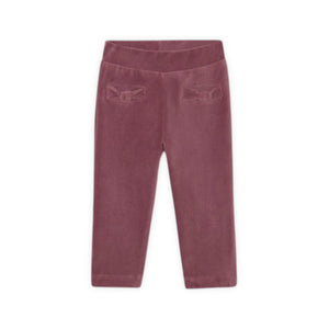 Mayoral Baby Girl Ribbed Velour Pants w/ Bows ~ Rose