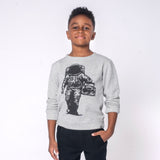 Appaman Boys Revel Crewneck Sweatshirt ~ Heather Mist