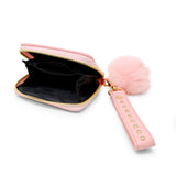 Tiny Treats Quilted Stud Strap Wallet with Pom-Pom
