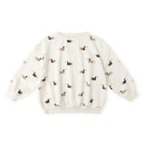 Rylee + Cru Baby Relaxed Sweatshirt & Sweatpants Set ~ Dachshund/Natural