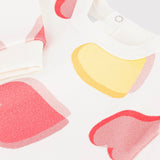 Petit Bateau Baby Hearts Print Sweatshirt ~ White
