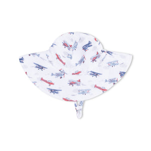 Angel Dear Wide Brim Muslin Sunhat ~ Vintage Planes