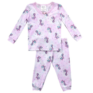 Esme Girls l/s Pj Set ~ Coquette Unicorn