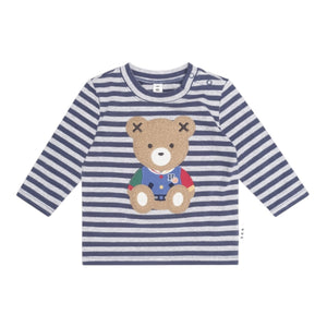 Huxbaby Sitting Hux l/s Top & Denim Pocket Pants Set ~ Ink Stripe/Denim Indigo