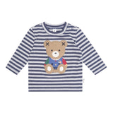Huxbaby Sitting Hux l/s Top & Denim Pocket Pants Set ~ Ink Stripe/Denim Indigo